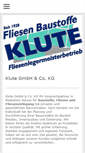 Mobile Screenshot of fliesen-klute.de